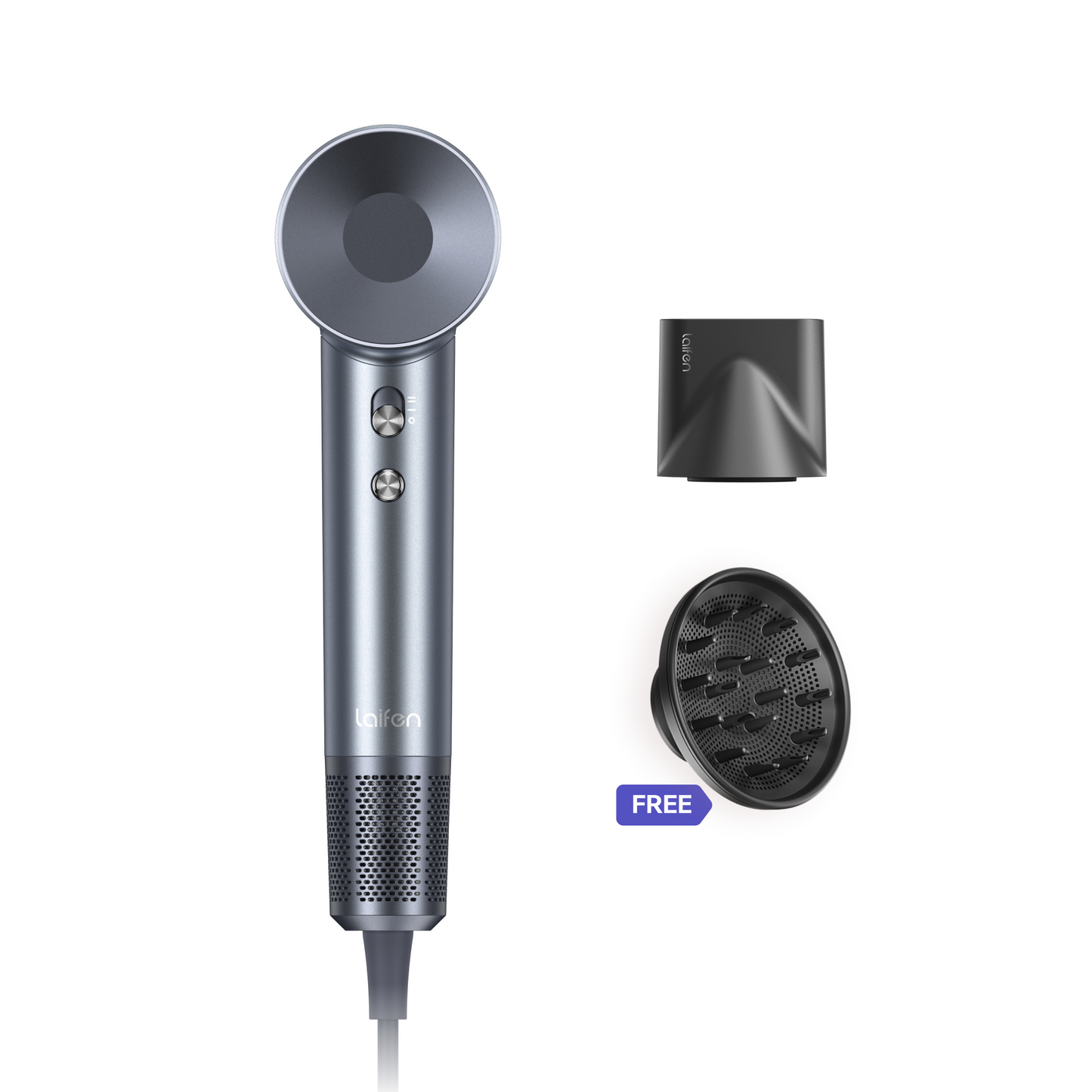 Choose Your Hair Dryer_Silver Blue Laifen Diffuser Nozzle